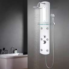 Arnhem 3 Modes Shower Panel System With Shower Kit 1200mm Height - Silver - UK