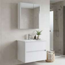 Arno Small Wooden Bathroom Furniture Set with 2 Doors 2 Drawers in White - UK