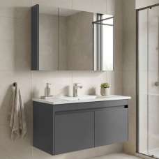 Arno Wooden Bathroom Furniture Set with 5 Doors in Grey - UK