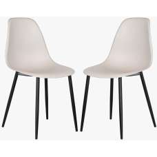 Arta Curve Calico Plastic Dining Chairs In Pair - UK