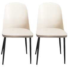 Arta Duo Calico Plastic Dining Chairs In Pair - UK