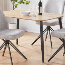 Arta Wooden Rectangular Dining Table - Oak - UK