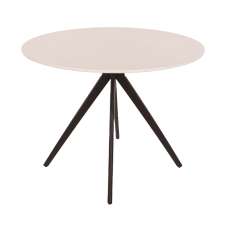 Arta Wooden Round Dining Table In White - UK