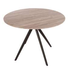 Arta Wooden Round Dining Table In Grey Oak Effect - UK