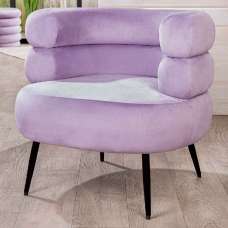 Arvella Velvet Armchair In Purple And Black - UK