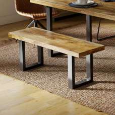 Arzano 190cm Mango Wood Dining Bench with U Shape Legs - UK