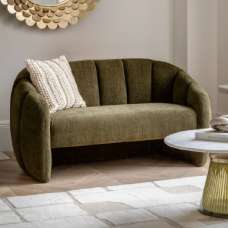 Ascoli Fabric 2 Seater Sofa In Moss Green - UK