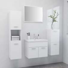 Asher Wooden Bathroom Furniture Set In White - UK