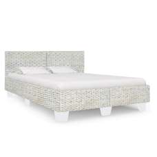 Asheville Rattan Double Bed In Grey Natural - UK