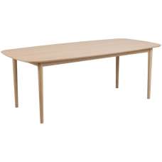 Astonik Wooden Rectangular Dining Table In White Oak - UK