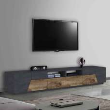 Astoria Large Wooden TV Stand In Report And Pereira Maple - UK