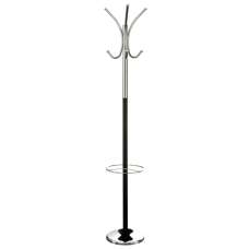 Astoria Metal Floor Standing Coat Stand In Black And Chrome - UK
