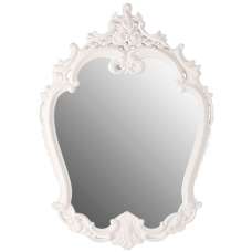 Cikroya Rose Crest Wall Bedroom Mirror In Antique White Frame - UK