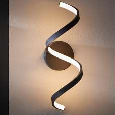 Astral LED Metal Wall Light In Textured Black - UK