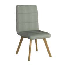 Albion Fabric Home And Office Chair With Oak Legs In Taupe - UK