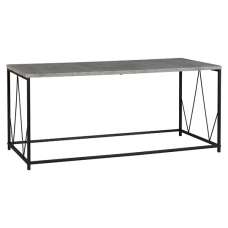 Alsip Rectangular Coffee Table In Concrete Effect And Black - UK