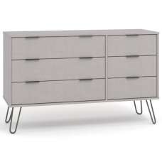 Avoch Wooden Chest Of 6 Drawers In Grey - UK