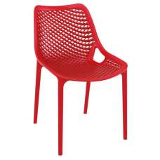 Aultas Polypropylene Garden Side Chair In Red - UK