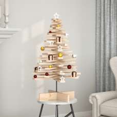 Aurelia 100cm Wooden Christmas Tree - Natural - UK