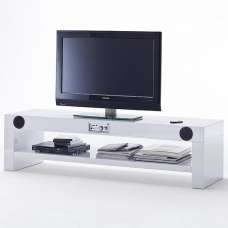 Avanti TV Stand Rectangular In White High Gloss Lacquer