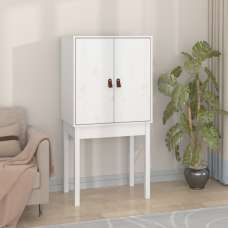 Aveiro Pinewood Highboard With 2 Doors In White - UK