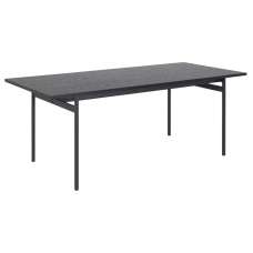 Avila Wooden Rectangular Dining Table In Ash Black - UK