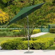 Aviro Garden Green Polyester Round Tilting 2.7m Parasol with Granite Base - UK