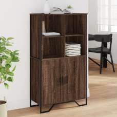 Avondale Wooden Highboard With 2 Doors In Dark Brown Oak - UK