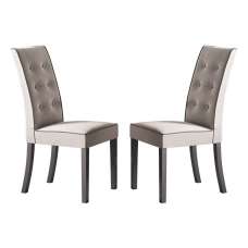 Avora Grey Fabric Dining Chairs in Pair - UK