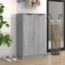 Avory Shoe Storage Cabinet With 2 Doors In Grey Sonoma Oak - UK