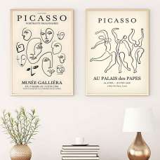 Axiom Wooden 30x40cm Face and Figure Wall Decor Frame Set in Black Cream - UK