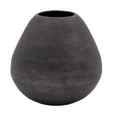 Aztec Aluminium Chatai Vase In Black - UK