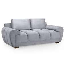 Aztec Plush Velvet 2 Seater Sofa In Grey - UK