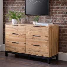Baara Wooden Chest Of 6 Drawers In Oak - UK