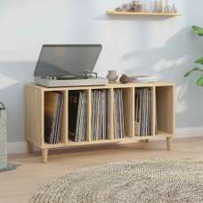 Baina 100cm Wooden Filing Cabinet With 6 Shelves And Oak Legs - Sonoma Oak - UK