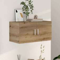 Baina 80cm Wall Hung Wooden Storage Cabinet With 2 Doors - Artisan Oak - UK