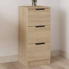 Baina Wooden Chest Of 3 Drawers - Sonoma Oak - UK
