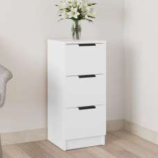 Baina Wooden Chest Of 3 Drawers - White - UK