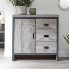 Balcombe Wooden Sideboard With 1 Door 3 Drawers In Grey - UK