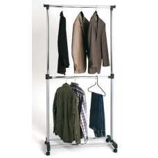Ballwin Metal Coat Stand In Chrome And Grey - UK
