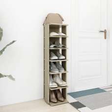Balta Wooden Shoe Storage Rack With 6 Shelves In Sonoma Oak - UK