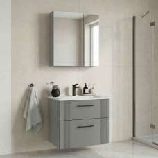 Bari Small Wooden Bathroom Furniture Set with 2 Doors 2 Drawers in Cashmere - UK