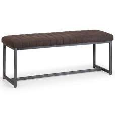 Barras Fabric Dining Bench In Charcoal Grey - UK