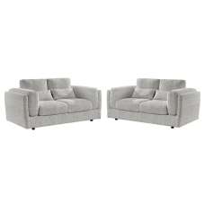 Barrie Fabric 3+2 Seater Sofa Set In Beige - UK