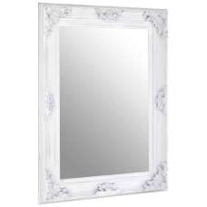 Barstik Rectangular Baroque Wall Mirror - Antique White - UK