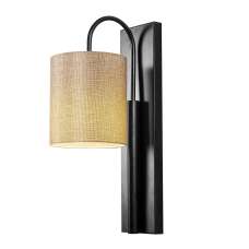 Baston Metal Wall Lamp in Black and Cream - UK