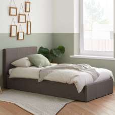 Beano Fabric Ottoman Single Bed In Grey - UK