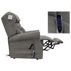 Boise Fabric Quad Motor Lift And Tilt Recliner Chair In Stone - UK