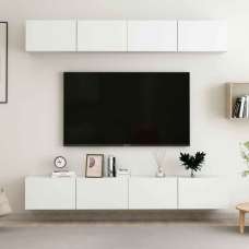 Beaufort 100cm Wooden Entertainment Unit In White - UK