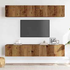 Beaufort 80cm Wooden Entertainment Unit In Brown - UK